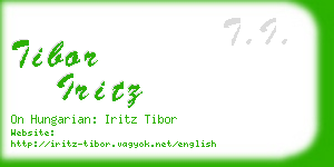 tibor iritz business card